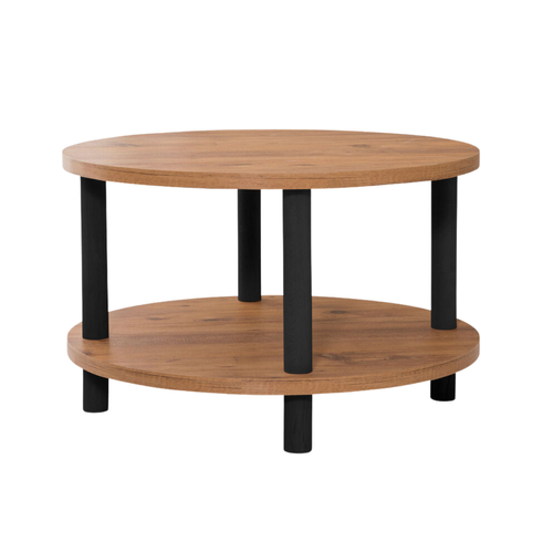 Table Basse Ronde 2 Niveaux D70 Cm