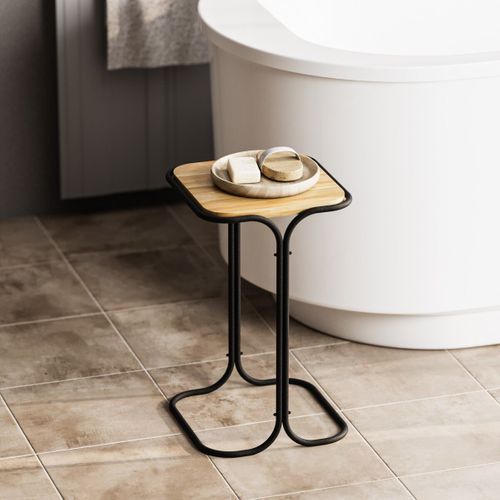 Bout De Canapé Avec Plateau En Métal H52 Cm