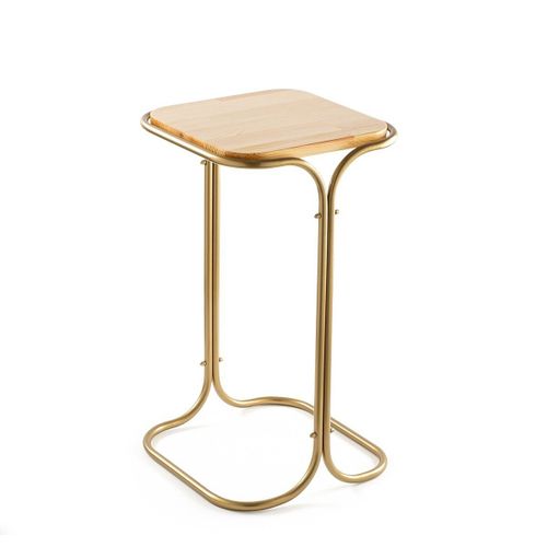 Bout De Canapé Avec Plateau En Métal H52 Cm