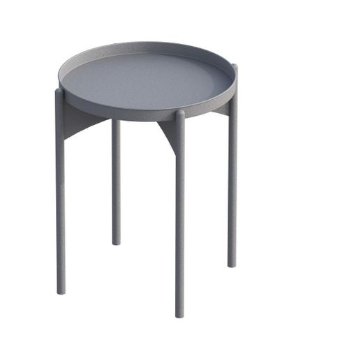 Bout De Canapé Avec Plateau Rond En Métal H57 Cm