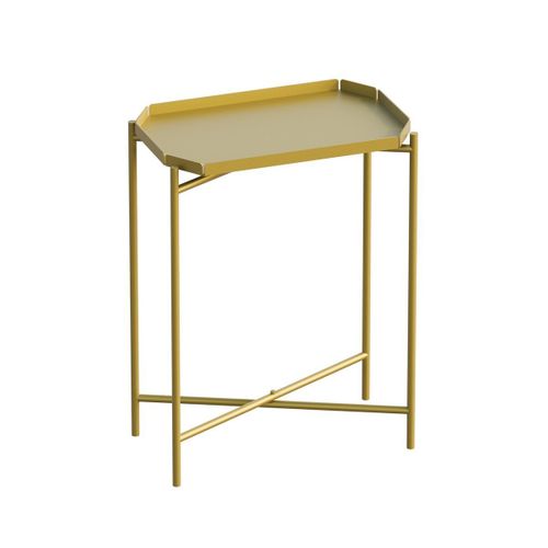 Bout De Canapé Avec Plateau à Rebord Rectangulaire H56 Cm