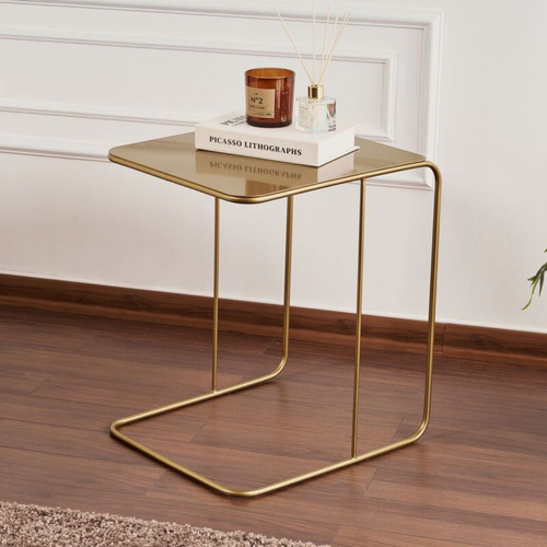 Bout De Canapé Avec Plateau En Métal H46 Cm