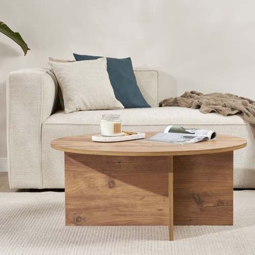 Table Basse Avec Plateau Arrondi L90 Cm