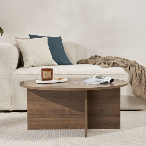 Table Basse Avec Plateau Arrondi L90 Cm