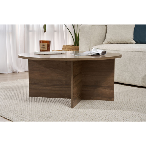 Table Basse Avec Plateau Arrondi L90 Cm
