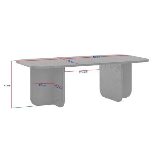 Table Basse Rectangulaire L120 Cm