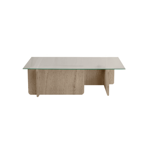 Table Basse Avec Plateau En Verre L105 Cm