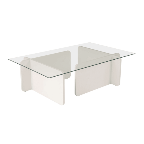 Table Basse Avec Plateau En Verre L105 Cm
