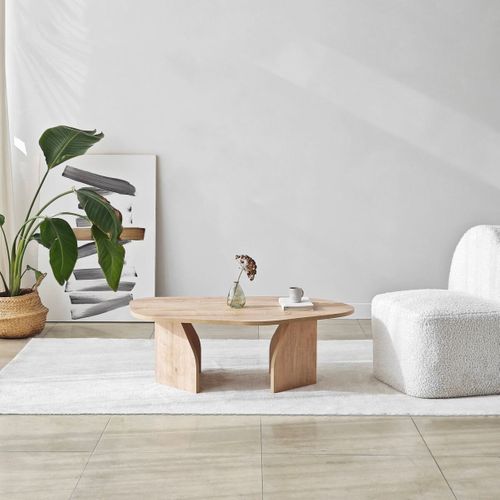 Table Basse Avec Plateau De Forme Organique L105 Cm