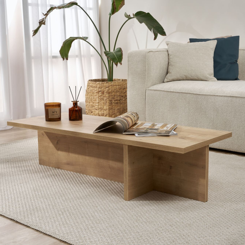 Table Basse Avec Pied Asymétrique L120 Cm