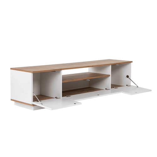 Meuble TV 3 Portes Rabattables Et 1 Niche L180 Cm