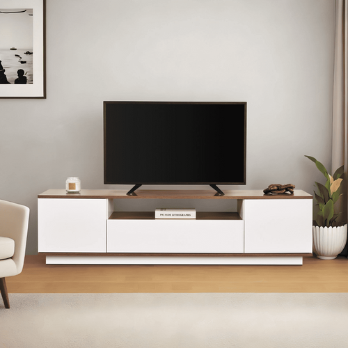 Meuble TV 3 Portes Rabattables Et 1 Niche L180 Cm