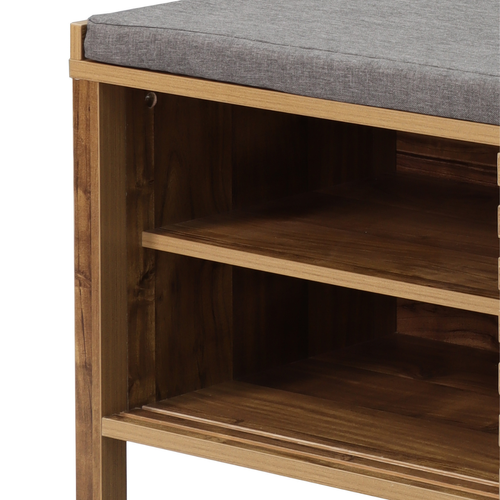 Banc à Chaussures 2 Portes Coulissantes L112 Cm