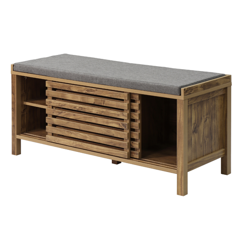 Banc à Chaussures 2 Portes Coulissantes L112 Cm