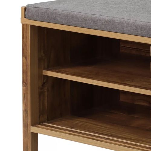 Banc à Chaussures 2 Portes Coulissantes L112 Cm