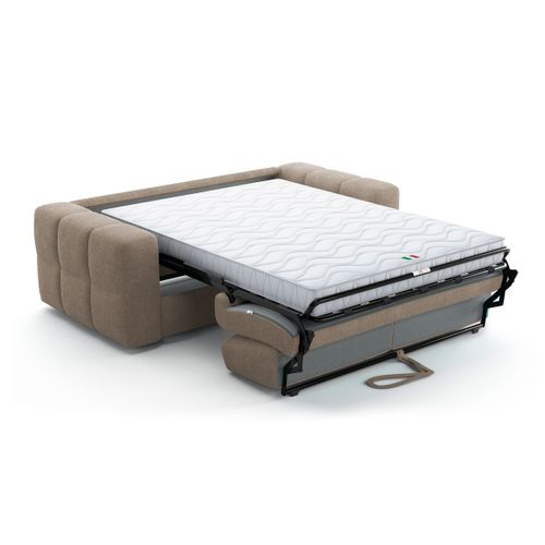 Canapé 3 Places Convertible En Tissu L207 Cm
