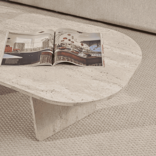 Table Basse Avec Plateau Arrondi L130 Cm