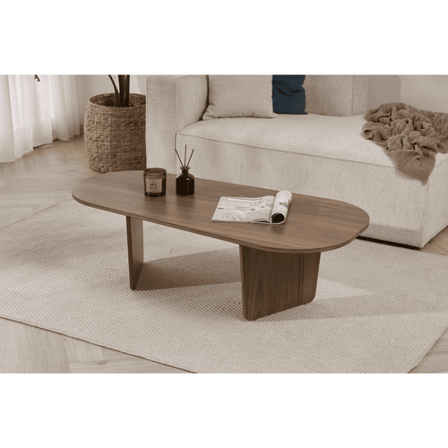 Table Basse Avec Plateau Arrondi L130 Cm