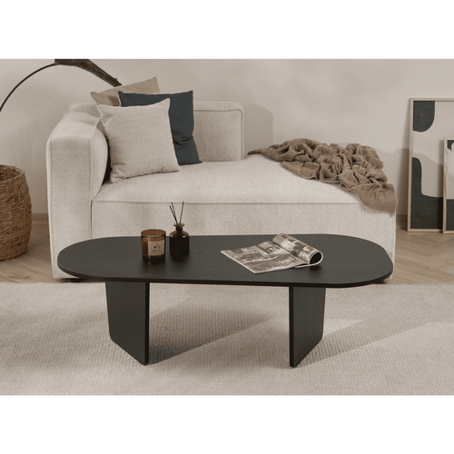 Table Basse Avec Plateau Arrondi L130 Cm