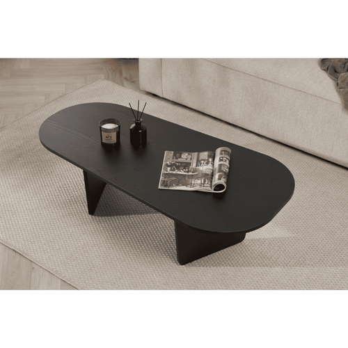 Table Basse Avec Plateau Arrondi L130 Cm