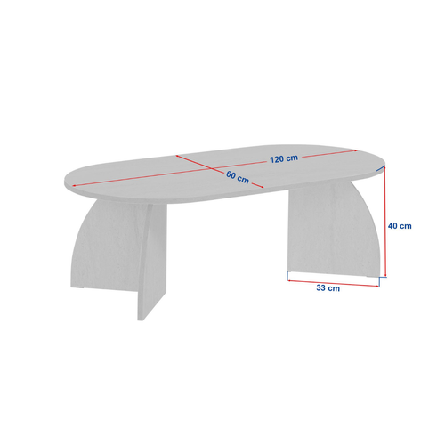 Table Basse Avec Pieds Courbés L120 Cm