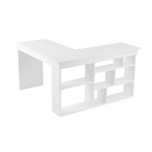 Bureau D'angle Avec 8 Niches De Rangements  L130 Cm