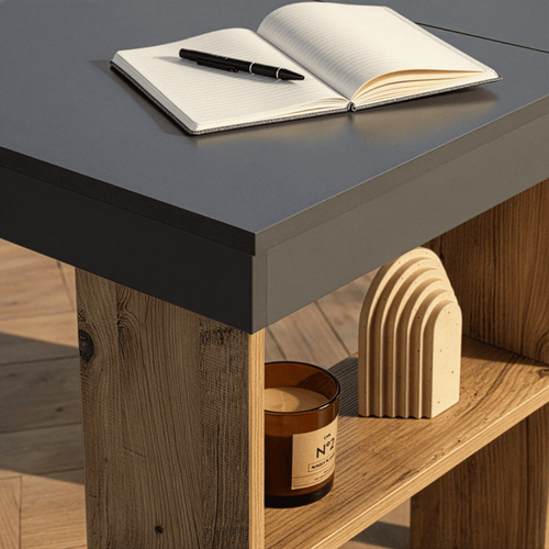 Bureau D'angle Avec 8 Niches De Rangements  L130 Cm