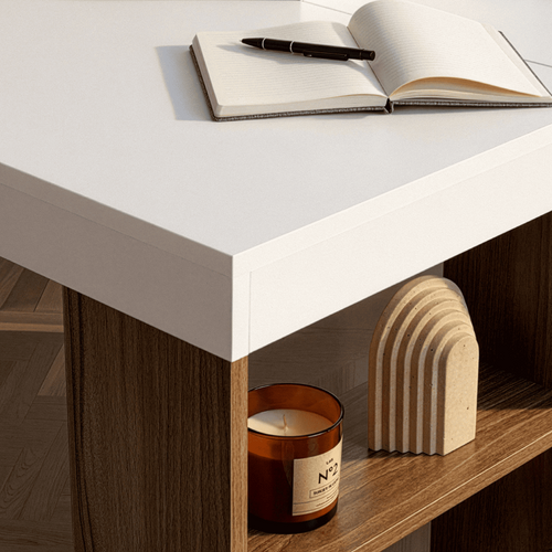 Bureau D'angle Avec 8 Niches De Rangements  L130 Cm