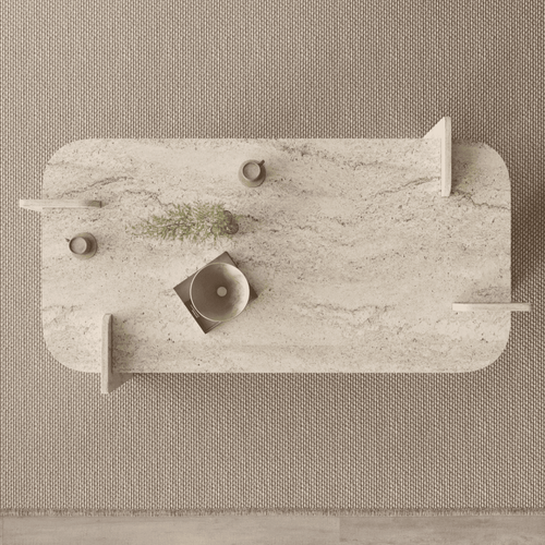 Table Basse Rectangulaire Avec Arrondis L120 Cm