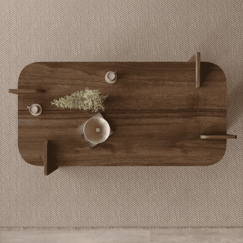 Table Basse Rectangulaire Avec Arrondis L120 Cm