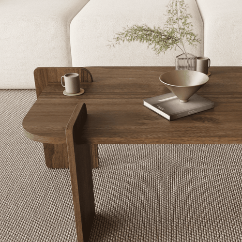 Table Basse Rectangulaire Avec Arrondis L120 Cm