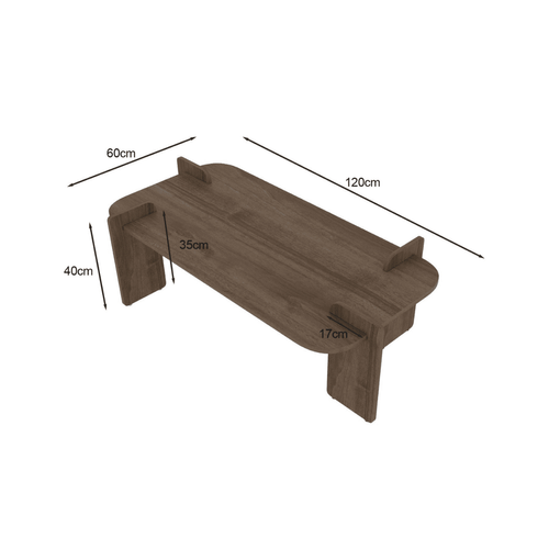 Table Basse Rectangulaire Avec Arrondis L120 Cm