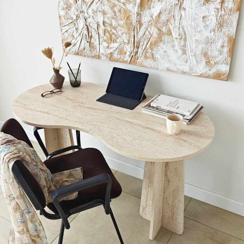 Bureau Avec Plateau Forme Organique L120 Cm