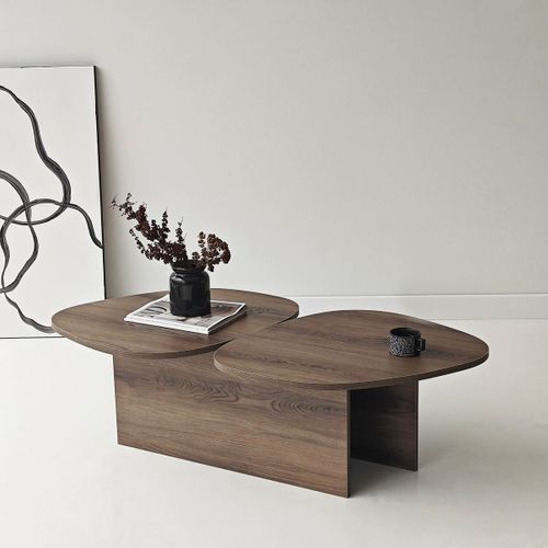 Table Basse Double Plateau Organique L125 Cm