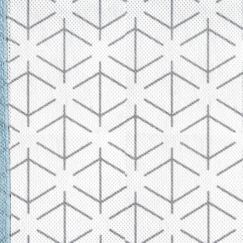 2 Housses En Tissu Impression Vagues Pour Vêtement H90 Cm - Blanc