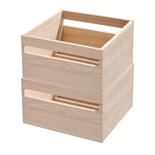 Bac De Rangement En Bois Avec Poignées L25,4 Cm