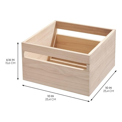 Bac De Rangement En Bois Avec Poignées L25,4 Cm