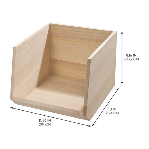 Bac De Rangement En Bois Avec Face Ouverte L25,4 Cm