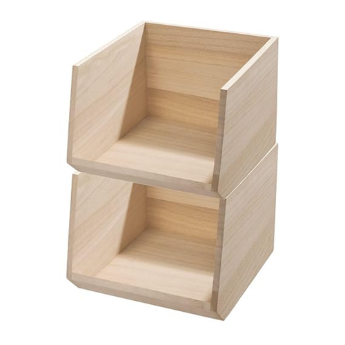 Bac De Rangement En Bois Avec Face Ouverte L25,4 Cm