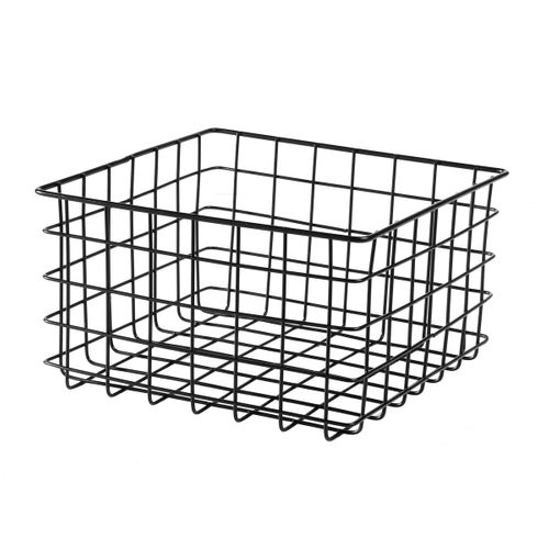 Panier Filaire Petit Modèle En Métal Noir - H16 Cm