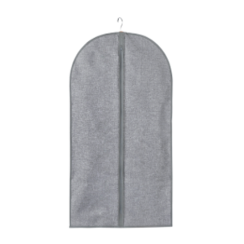 Housse De Protection Vêtement En Tissu Effet Lin Gris - H100 Cm