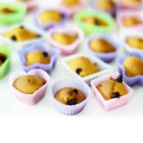 24 Moules à Gâteaux En Silicone Couleur Pastel