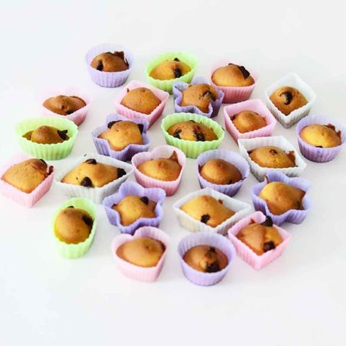 24 Moules à Gâteaux En Silicone Couleur Pastel