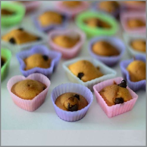 24 Moules à Gâteaux En Silicone Couleur Pastel