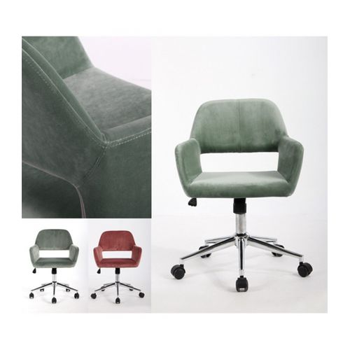 Fauteuil De Bureau En Velours Ajustable