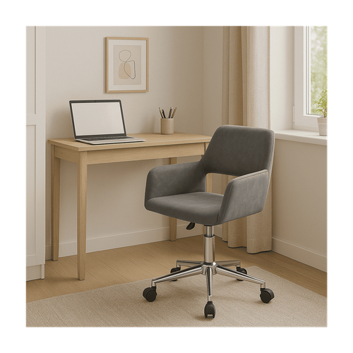 Fauteuil De Bureau En Velours Ajustable