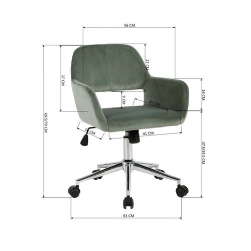 Fauteuil De Bureau En Velours Ajustable