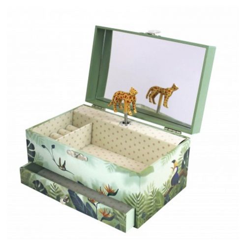 Boîte à Bijoux Musicale Savane Avec Figurine Gépard