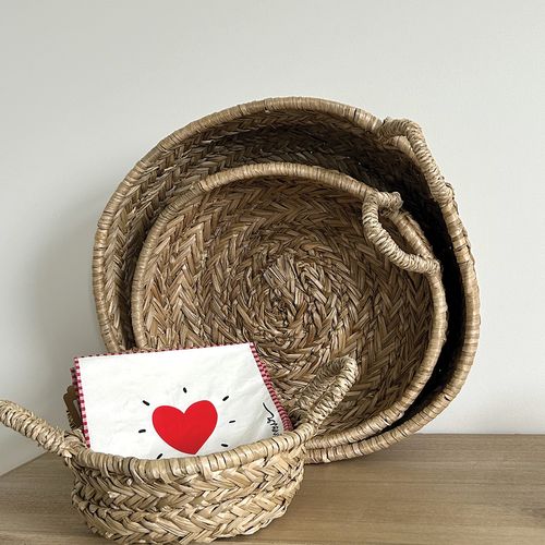 Lot De 20 Serviettes Papier Cœur - 33x33 Cm - Rouge