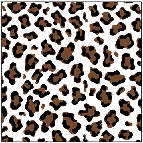 Lot De 20 Serviettes Papier Léopard - 33x33 Cm - Marron Foncé
